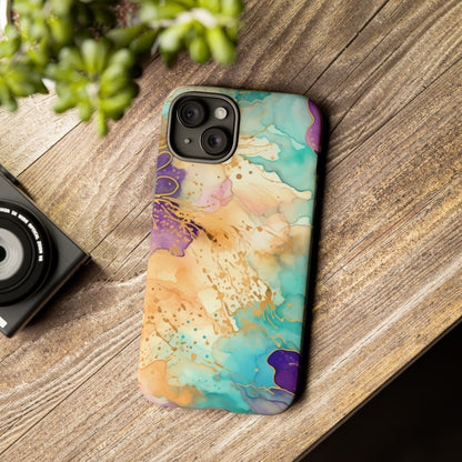 Golden Aura Abstract Watercolor Mobile Case