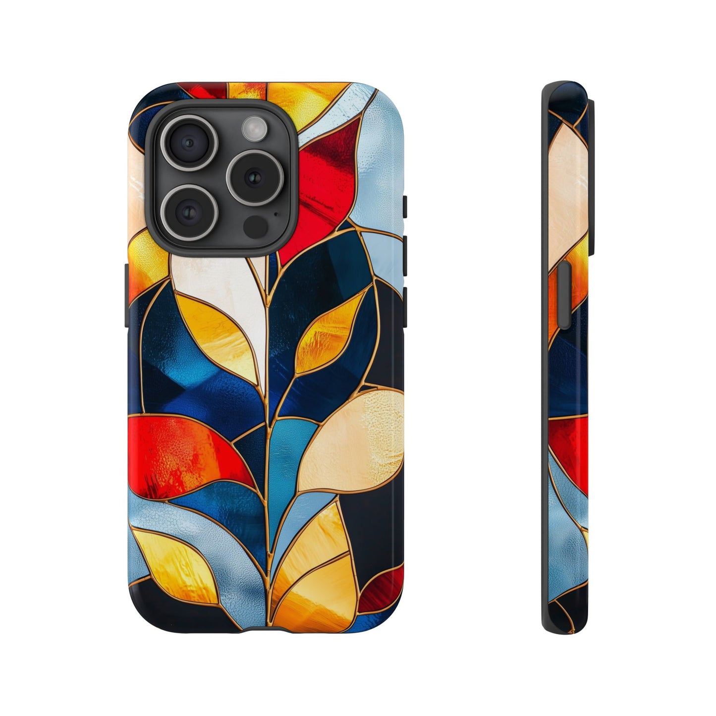 Ember Bloom – Vivid Leaf Mosaic Phone Case for iPhone, Samsung & Pixel