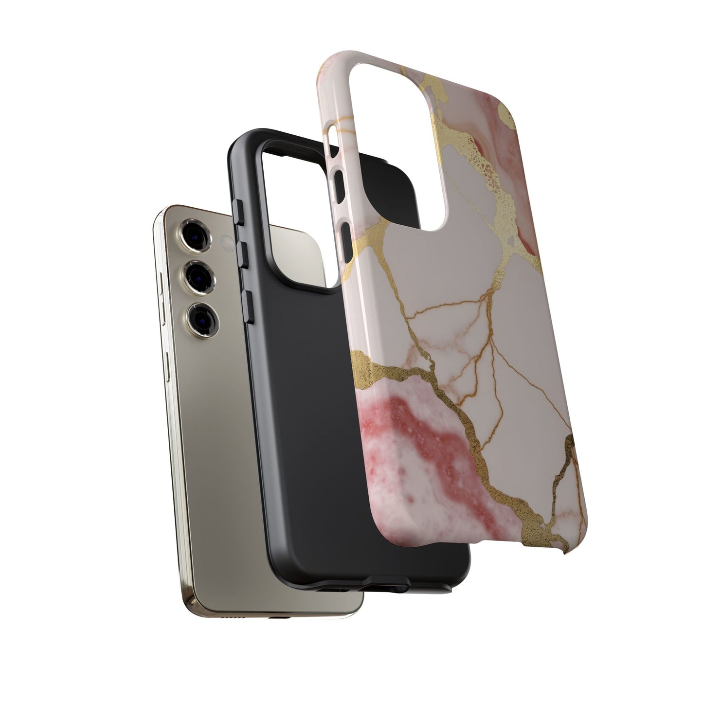 Beautiful Pink Minimal Marble Case Design