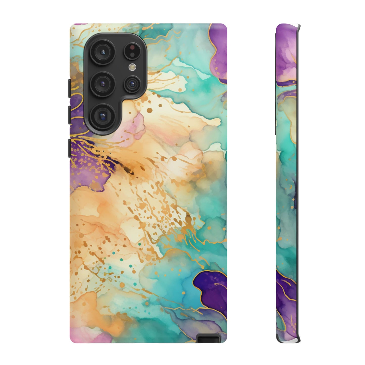 Golden Aura Abstract Watercolor Mobile Case