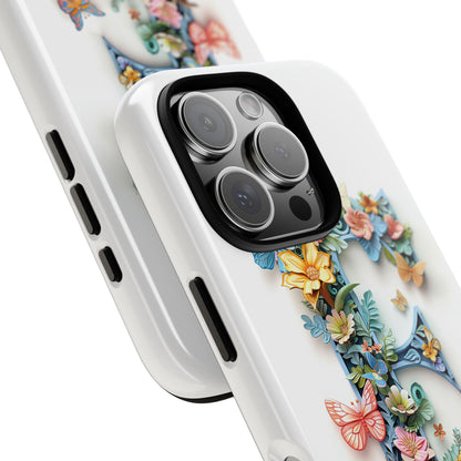 Floral Letter F Phone Case – Personalized Aesthetic Cover for iPhone, Samsung & Google Pixel