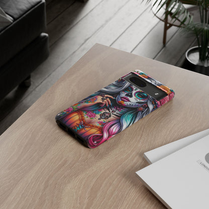 Sugar Skull Goddess – Día de los Muertos Floral Queen Mobile Cover