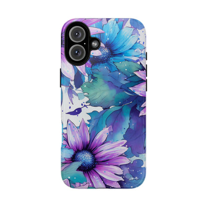 Dreamy Blue & Purple Floral Watercolor Mobile Case
