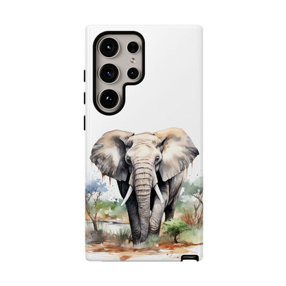 Safari Watercolor Elephant Mobile Cover – Artistic Wildlife Design