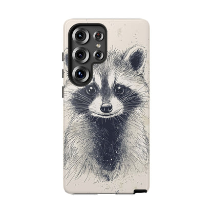 Midnight Mischief: Raccoon Portrait Phone Case for iPhone, Samsung & Pixel