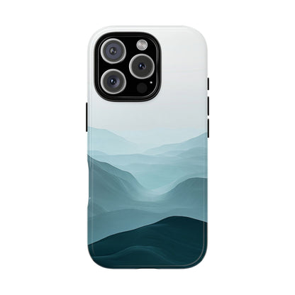 Tranquil Terrain – Misty Abstract Landscape Case for iPhone, Samsung & Pixel