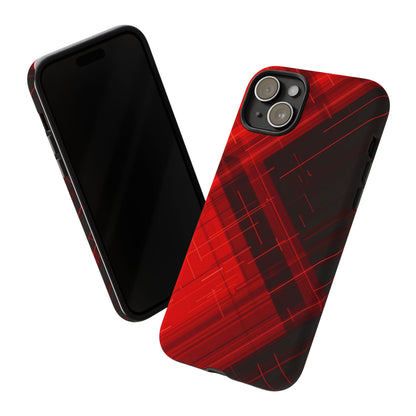 Abstract Red and Black Geometric Pattern