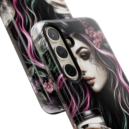 Tattooed Serenity – Gothic Coffee Lover Mobile Cover
