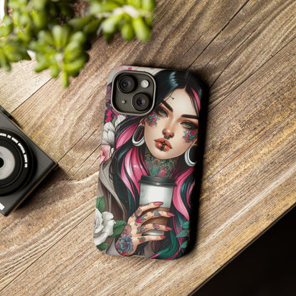 Tattooed Coffee Lover Art Mobile Case
