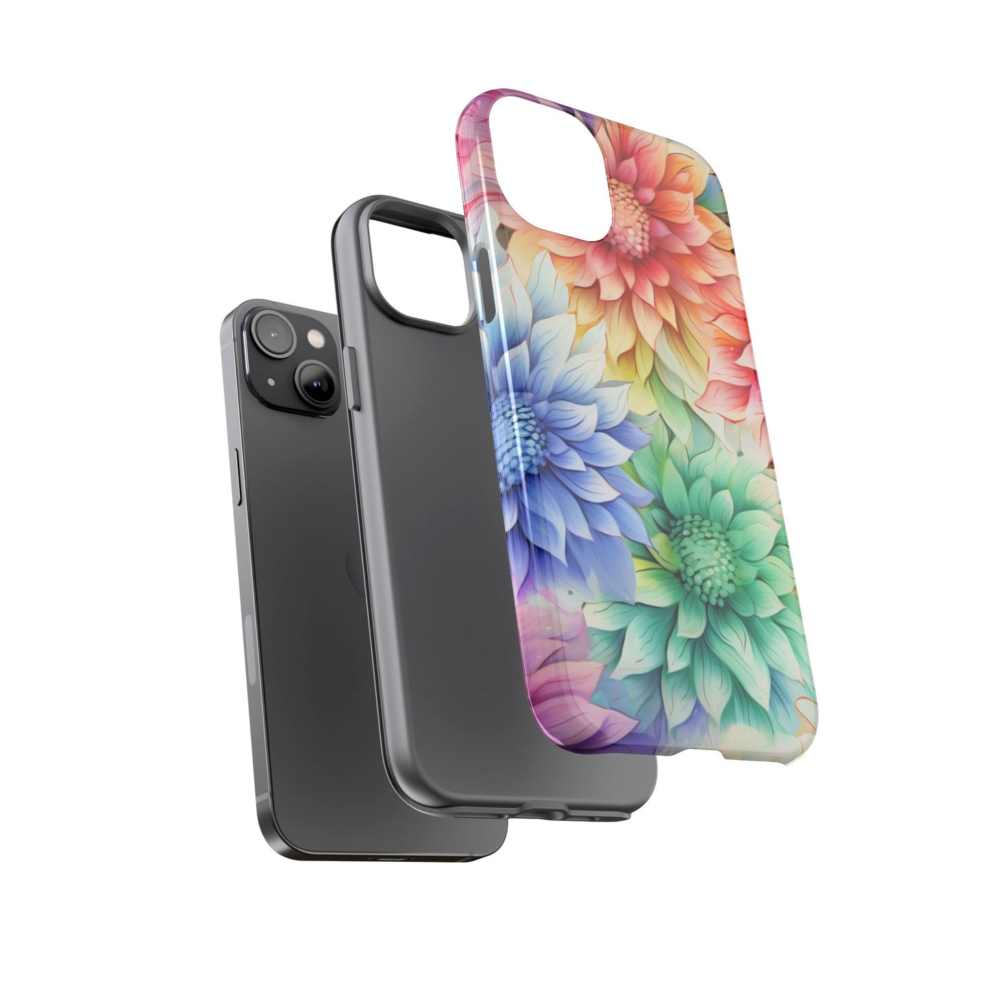 Rainbow Bloom Mandala Floral Mobile Case