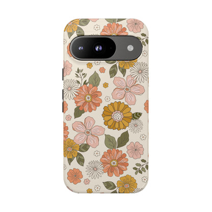 Retro Floral Phone Case - Vintage Aesthetic for iPhone, Samsung & Google Pixel