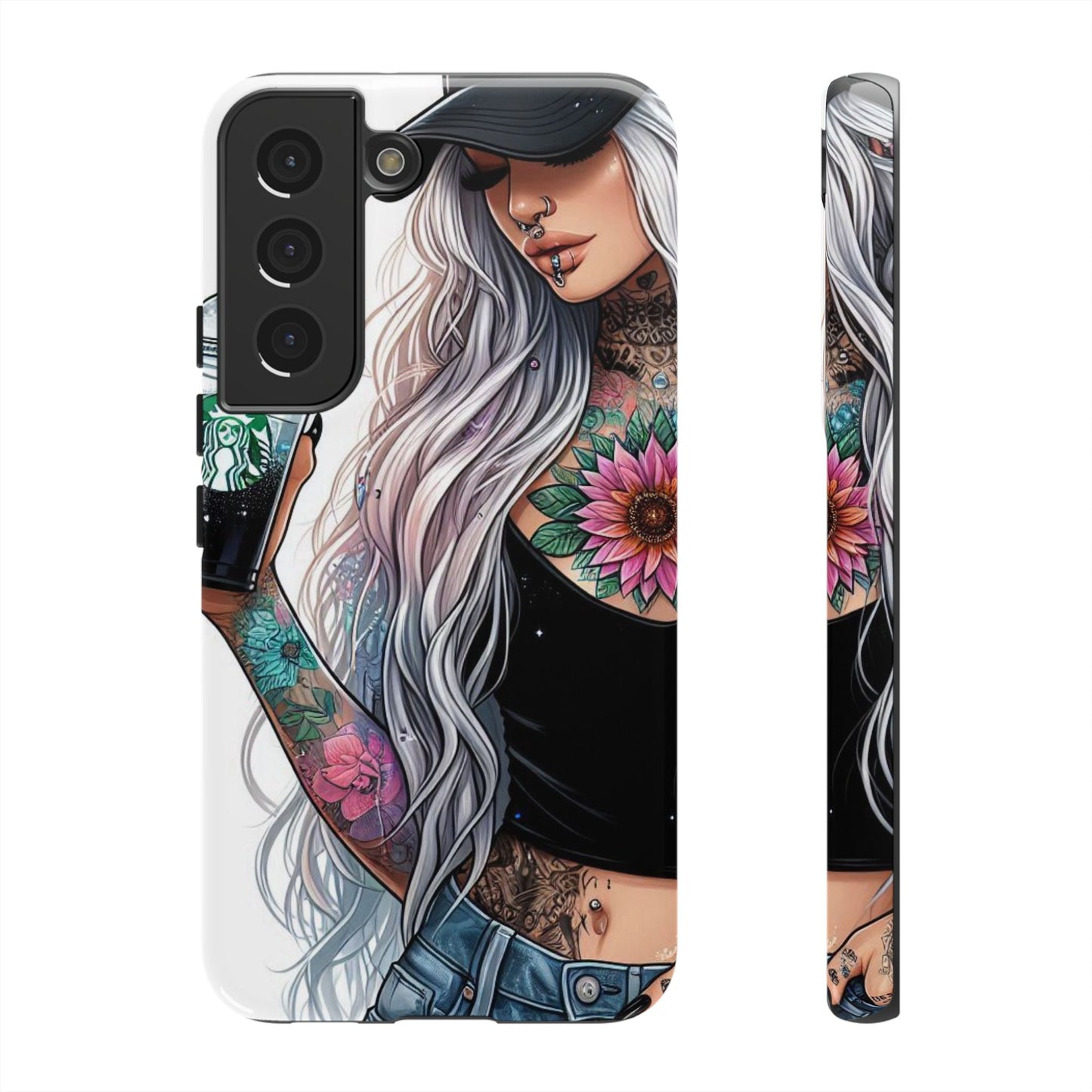 Tattooed Coffee Queen – Edgy Urban Aesthetic Mobile Cover