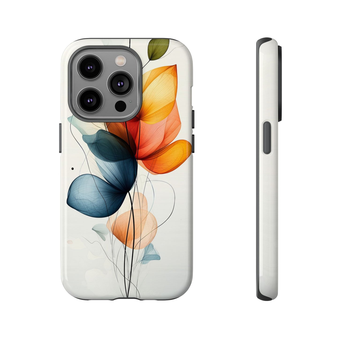 Whispering Petals – Elegant Floral Art Case for iPhone, Pixel & Samsung