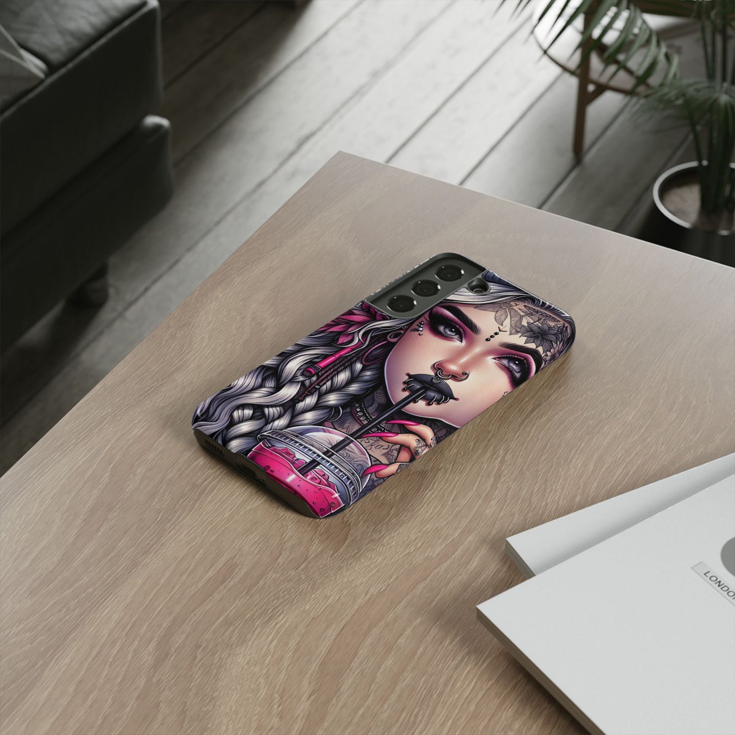 Icy Rebel – Silver Dreads & Edgy Street Chic Mobile Cover