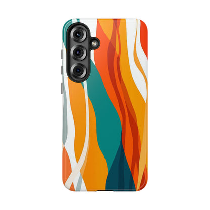Sunset Waves – Retro Abstract Phone Case for iPhone, Samsung & Pixel
