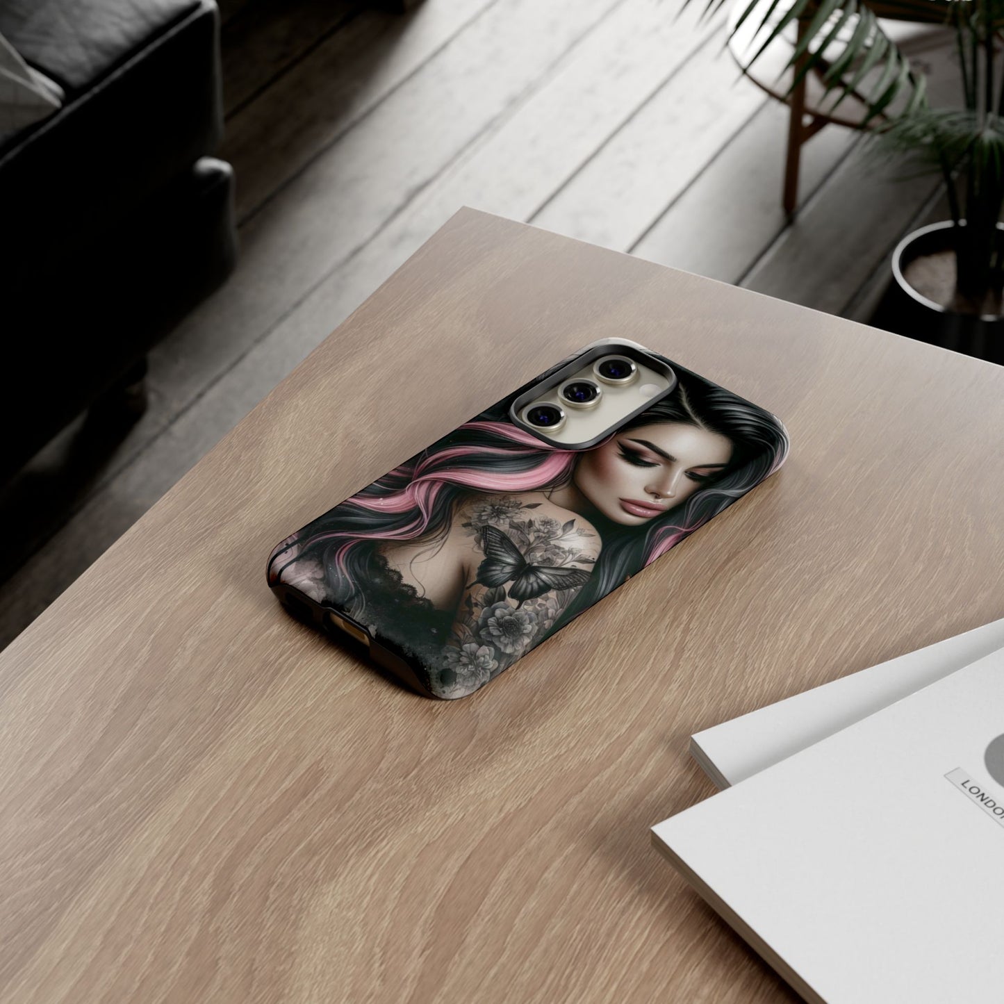 Butterfly Noir – Gothic Beauty & Inked Elegance Mobile Cover