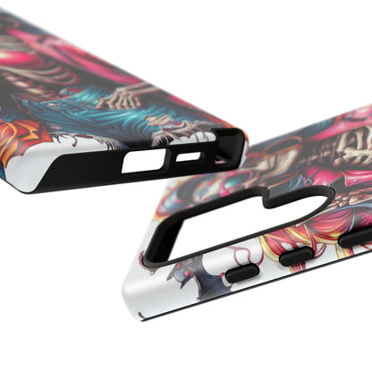 Neon Bones – Retro Skeleton & Vibrant Punk Aesthetic Mobile Cover