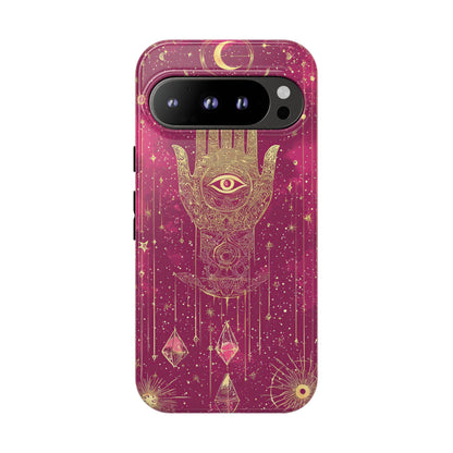 Cosmic Hamsa Boho Phone Case for iPhone, Pixel & Samsung