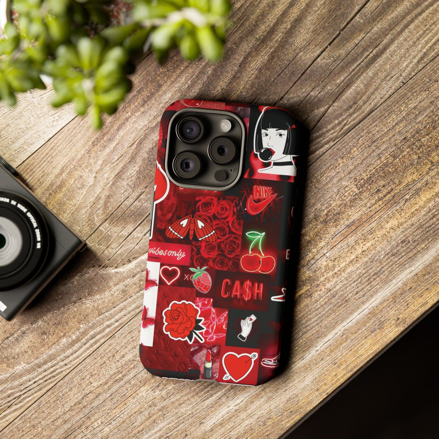 Red Pop Art Neon Vibes Phone Case