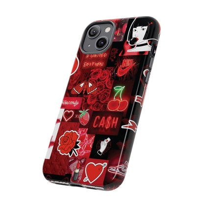 Red Pop Art Neon Vibes Phone Case