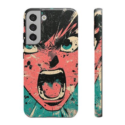 Rage Unleashed | Retro Scream Manga Phone Case for iPhone, Samsung & Pixel