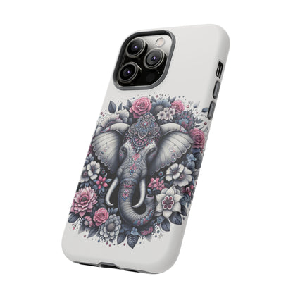 Ornate Floral Elephant Mobile Cover – Elegant Bohemian Art