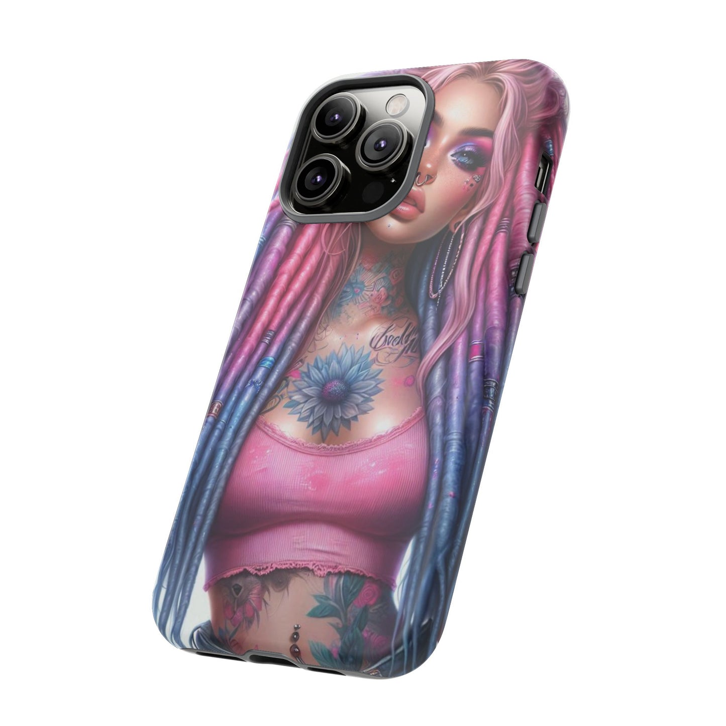 Boho Dream – Vibrant Dreadlocks & Floral Ink Mobile Cover