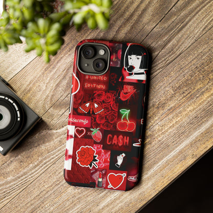 Red Pop Art Neon Vibes Phone Case