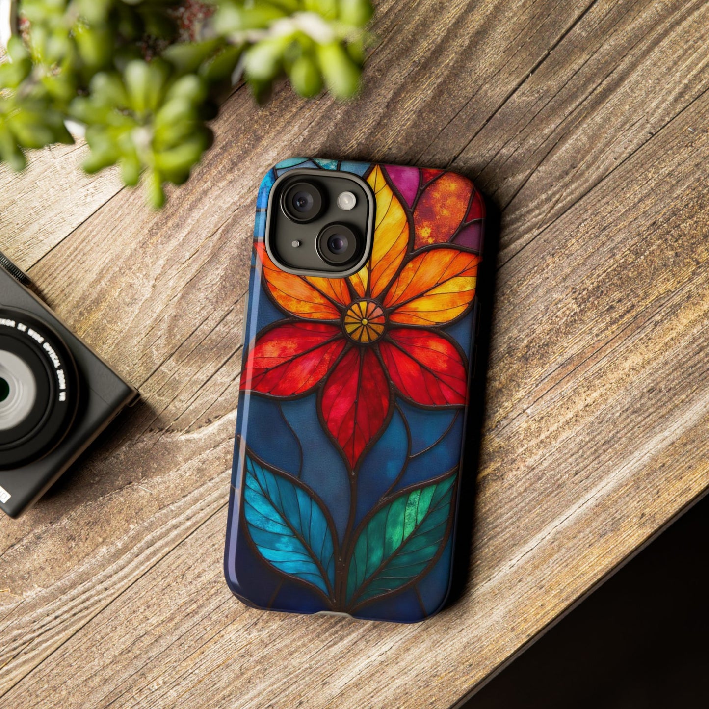 Radiant Blossom: Red and Orange Floral Elegance