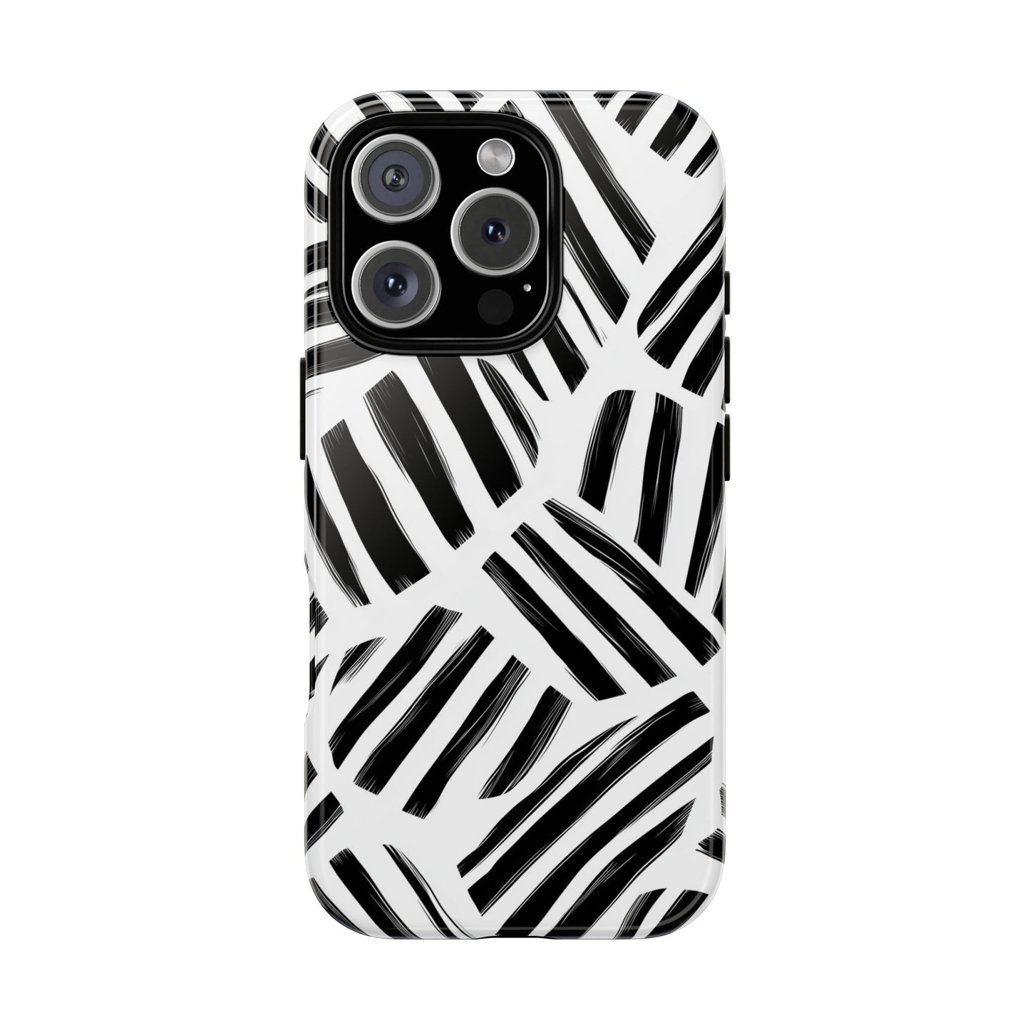 Sleek Noir Striped Phone Case for iPhone, google Pixel & Samsung