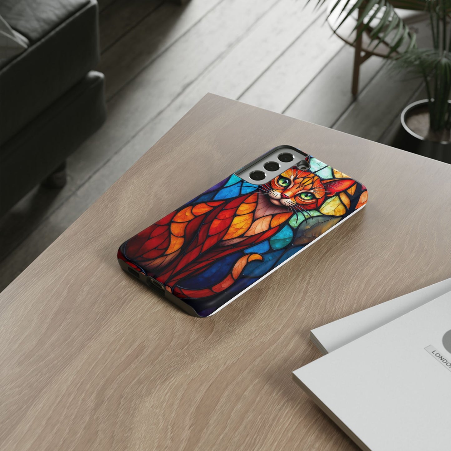 Geometric Cat: Colorful Abstract Portrait