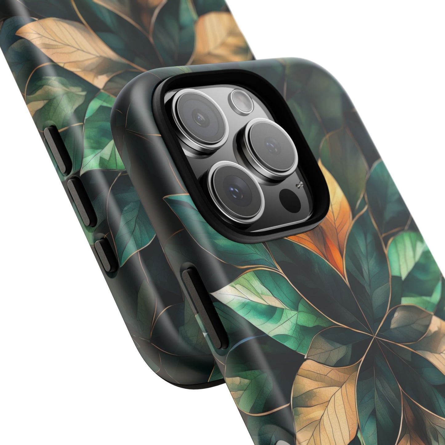 Golden Harmony Leaf Phone Case for iPhone, Samsung & Google Pixel