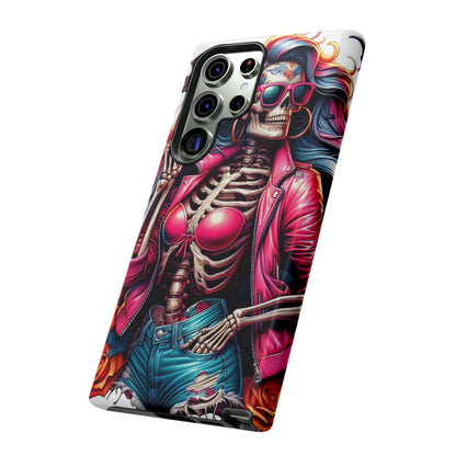 Neon Bones – Retro Skeleton & Vibrant Punk Aesthetic Mobile Cover