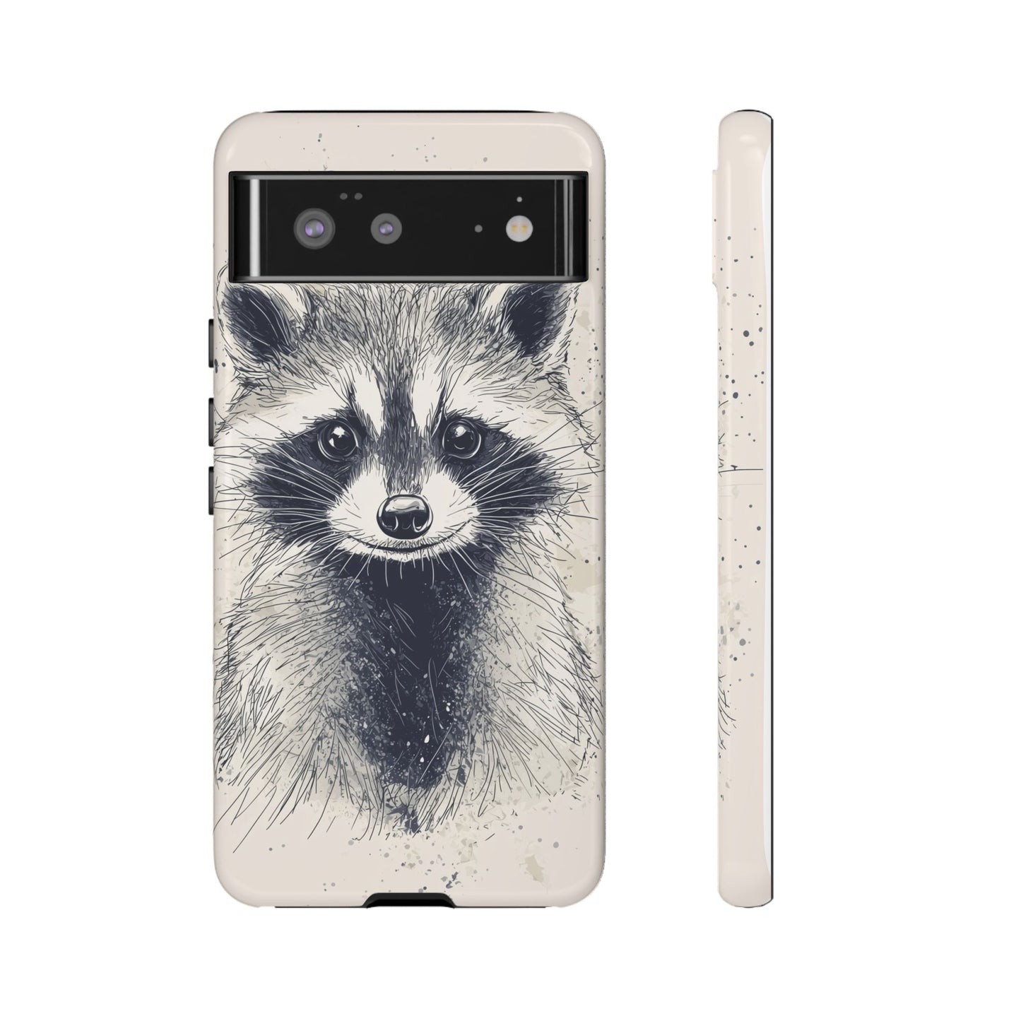 Midnight Mischief: Raccoon Portrait Phone Case for iPhone, Samsung & Pixel