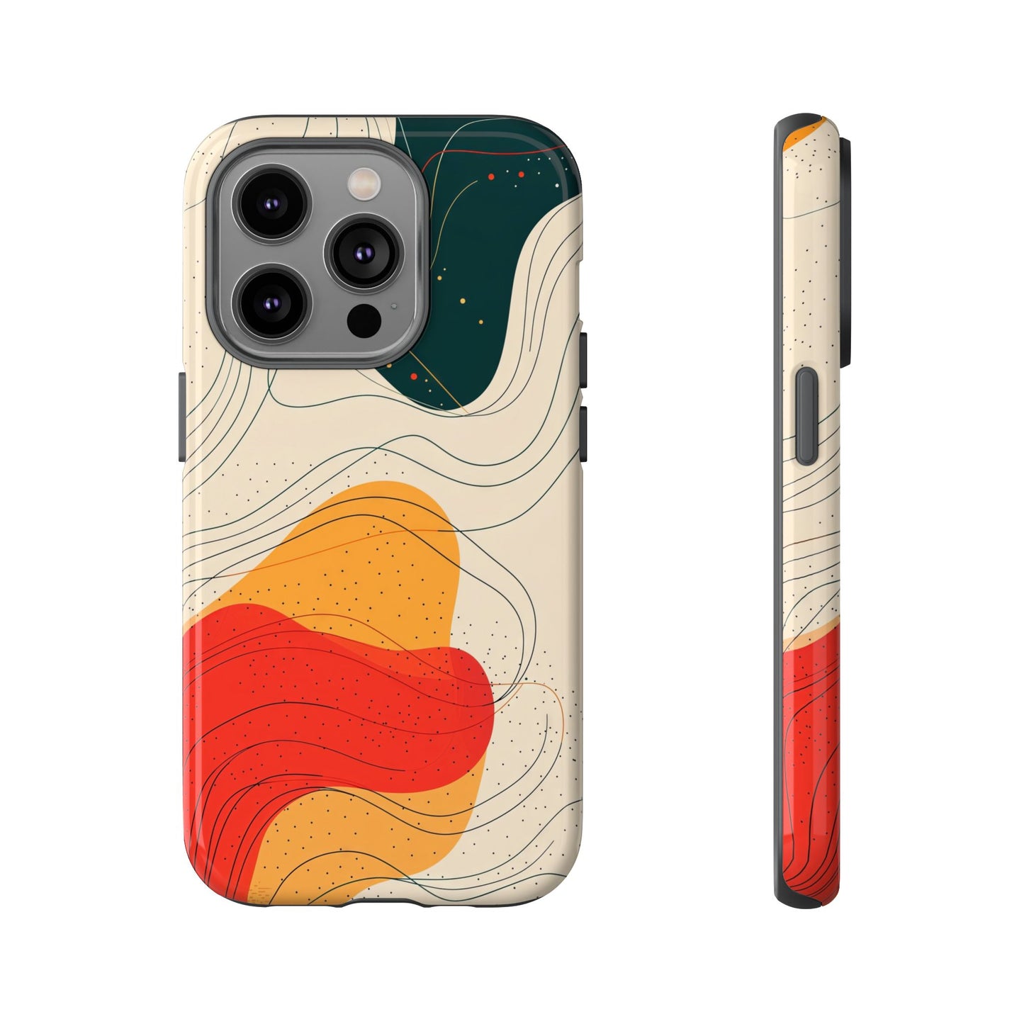 Wavy Vibes Abstract Phone Case – Bold Retro Design for iPhone, Samsung & Pixel