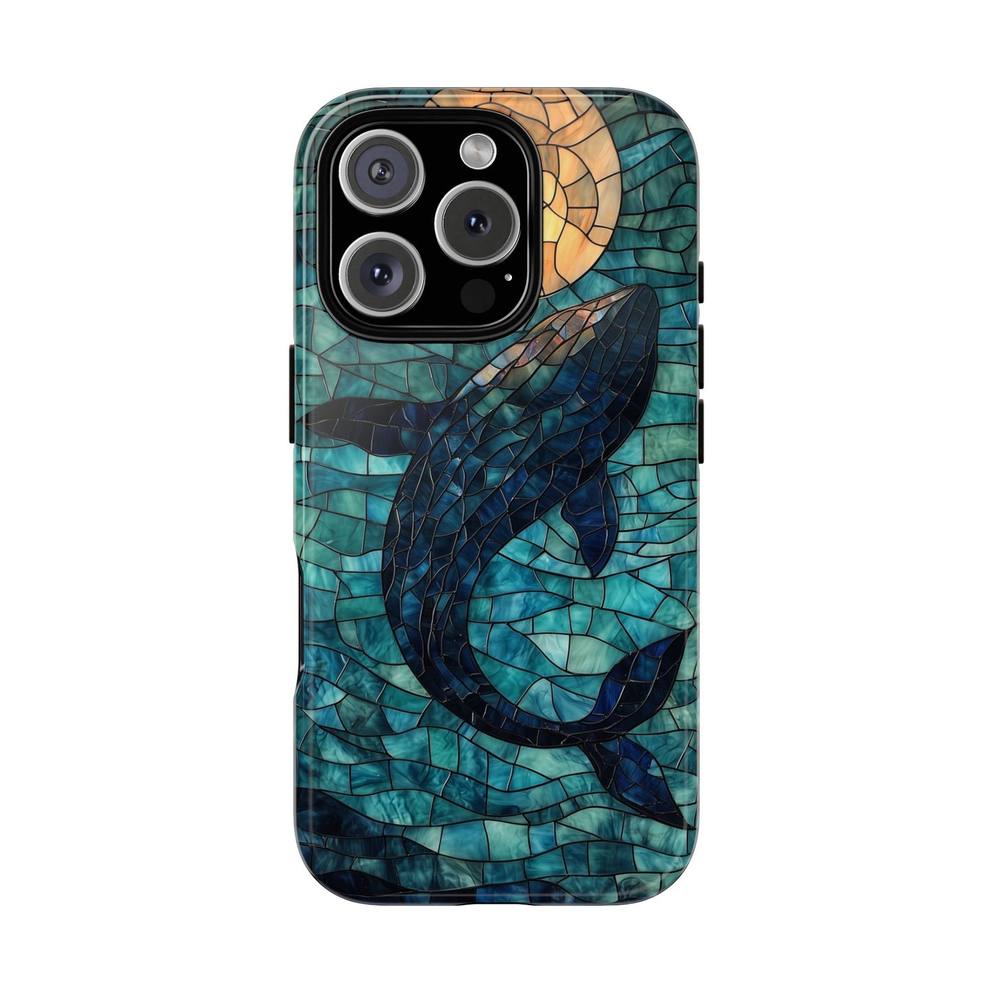 Ocean Dream – Mosaic Glass Whale Phone Case for iPhone, Samsung & Pixel