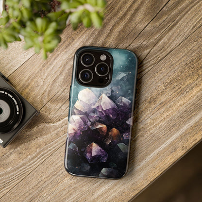 Galactic Amethyst Stones Phone Case for iPhone, Samsung & Google Pixel