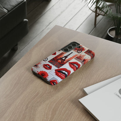 Red Lips & Eiffel Tower Phone Case