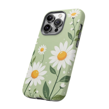 Green Floral Case, Daisy Pattern Design, Iphone Case Design, Perfect Gift For Her