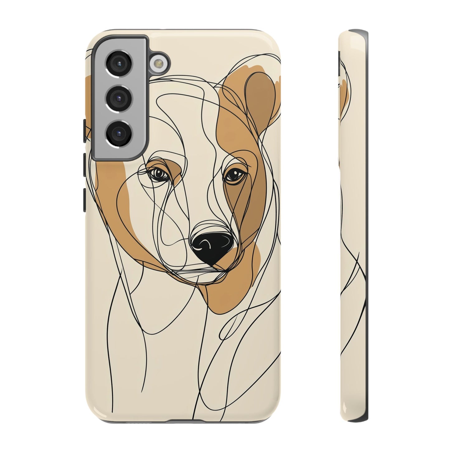 Soul of the Wild: Minimal Bear Portrait Phone Case for iPhone, Samsung & Pixel