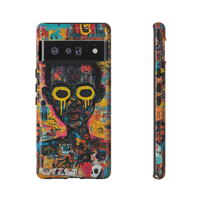 Basquiat Artwork Phone Case – Unique Graffiti Design– iPhone, Samsung & Google Pixel Cover - Artistic Painting Case, Art Lover Gift