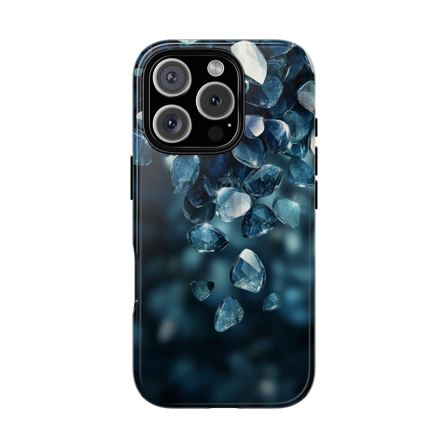 Blue Crystal Aesthetic Phone Case for iPhone, Google Pixel, Samsung