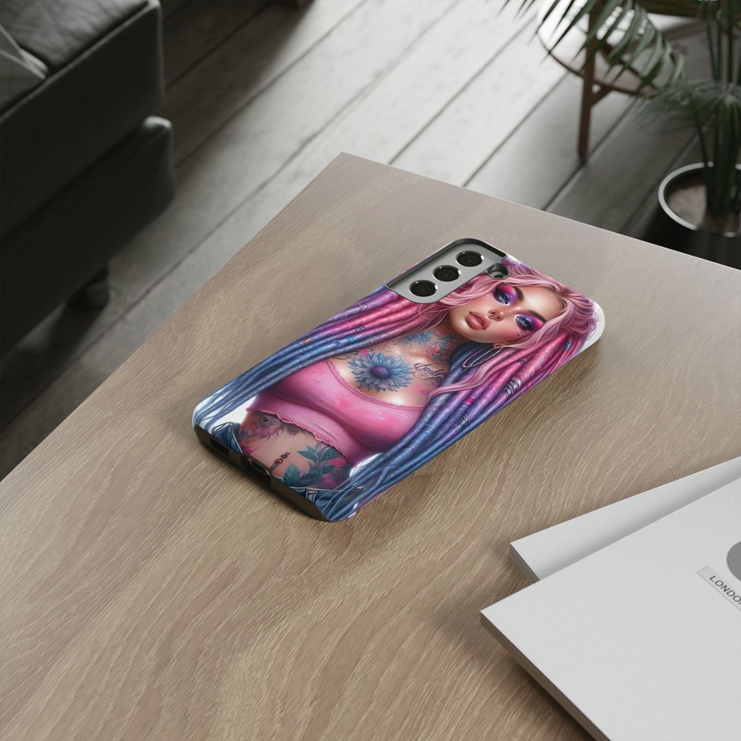 Boho Dream – Vibrant Dreadlocks & Floral Ink Mobile Cover
