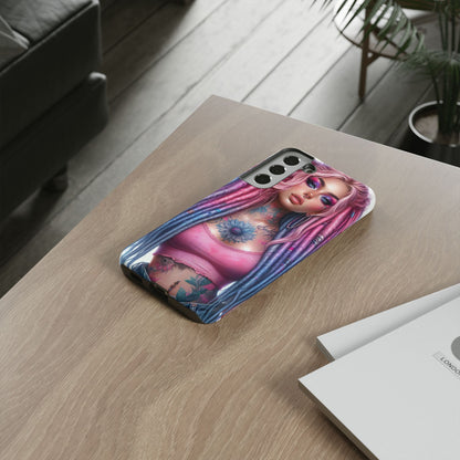 Boho Dream – Vibrant Dreadlocks & Floral Ink Mobile Cover