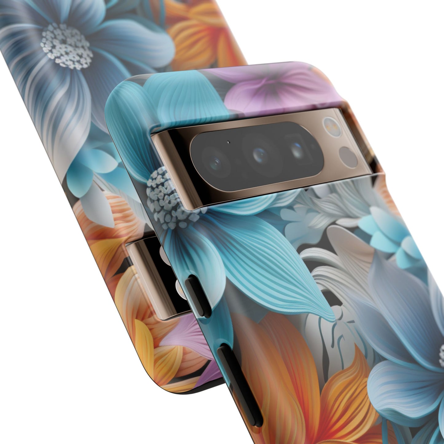 Elegant 3D Floral Bloom Mobile Case – Vivid & Artistic
