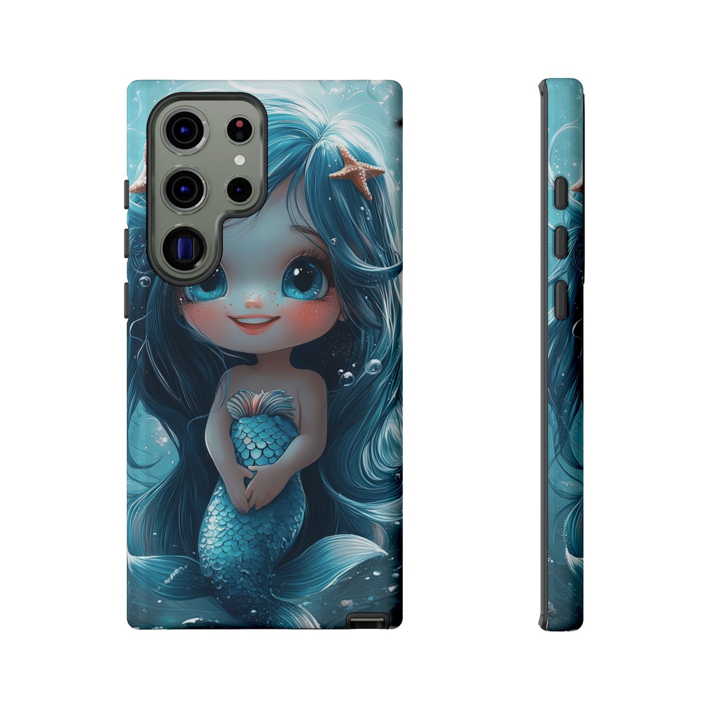 Bubble Bliss - Cute Chibi Mermaid Ocean Phone Case for iPhone, Samsung & Pixel