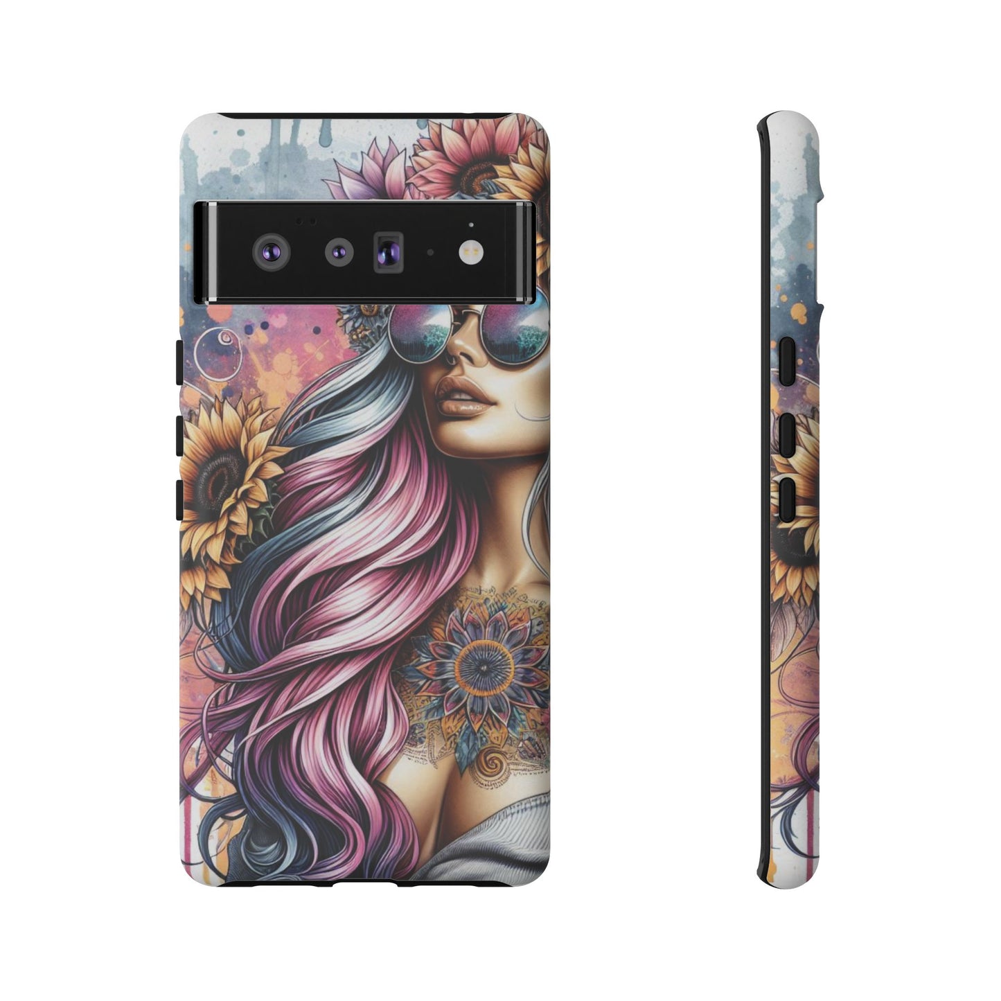 Bohemian Sunflower Queen – Retro Floral Fantasy Mobile Cover