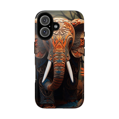 Elegant Artistic Elephant Mobile Cover – Intricate Paper-Cut Design