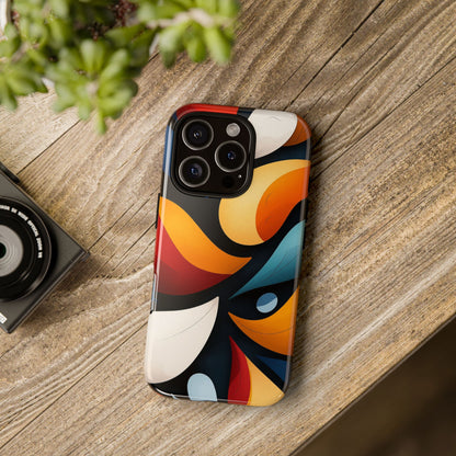 Petal Drift – Modern Abstract Leaf Pattern Phone Case for iPhone, Samsung & Pixel