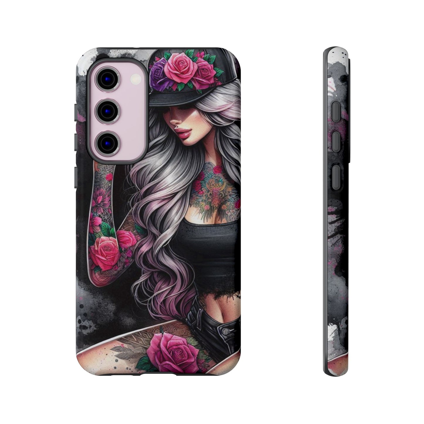 Ink & Roses – Edgy Floral Rebel Mobile Cover